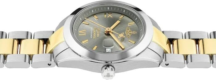 Montre Vivienne Westwood VV292GYSG femme détail bracelet acier inoxydable