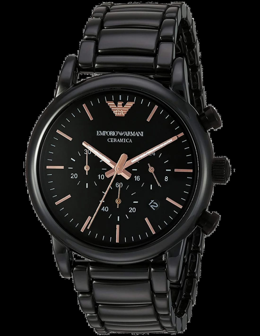 Emporio Armani AR1509 montre chronographe noir — Montres Outlet