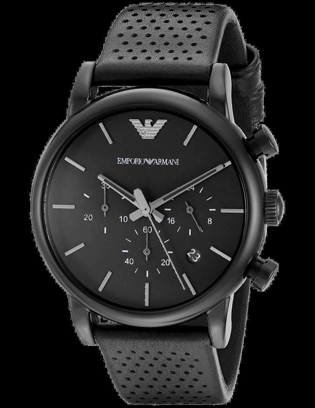 Emporio Armani AR1737 face cadran noir — Montres Outlet
