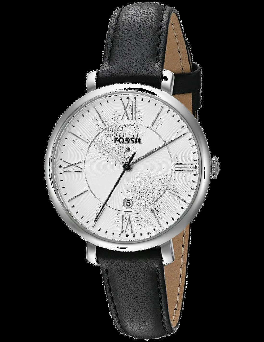 Fossil ES3972 cadran rose et bracelet cuir marron — Montres Outlet