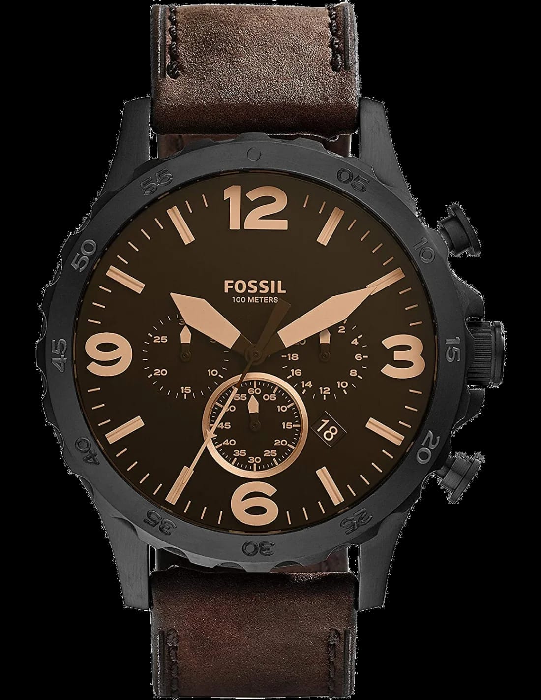 Fossil JR1487 chronographe noir — Montres Outlet