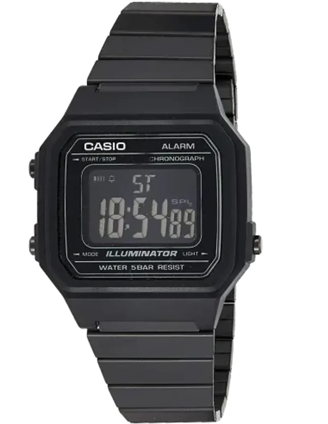 Montre Casio B650WB-1B en Acier Noir à Affichage Digital