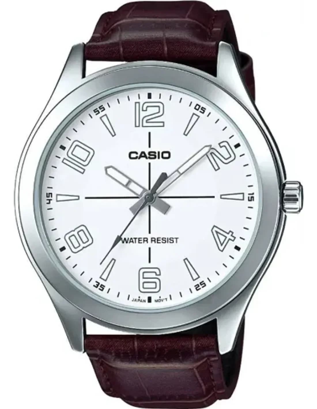 Montre Casio MTP-VX01L-7BUDF Bracelet Cuir Brun et Cadran Clair