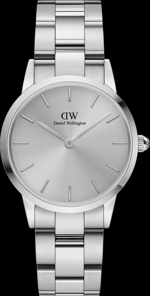 Daniel Wellington DW00100402 cadran blanc et bracelet cuir brun — Montres Outlet