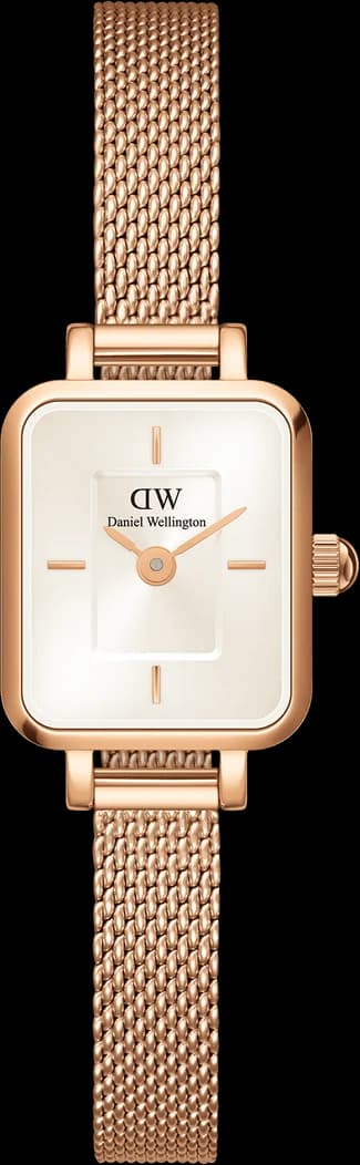 Montre Daniel Wellington DW00100651 Quadro Mini Melrose Rose Gold Champagne