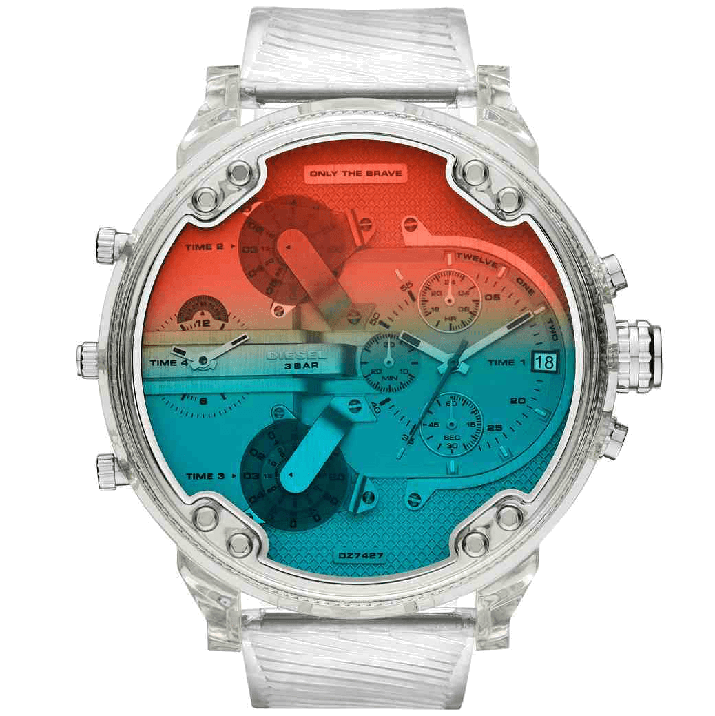 Montre Diesel Mr Daddy 2.0 DZ7427 blanc bracelet polyuréthane