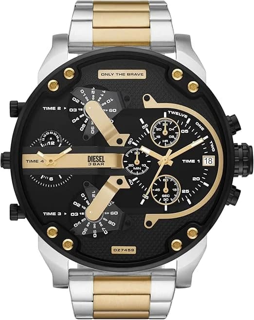 Montre Diesel Mr Daddy 2.0 acier inoxydable noir DZ7459 design robuste