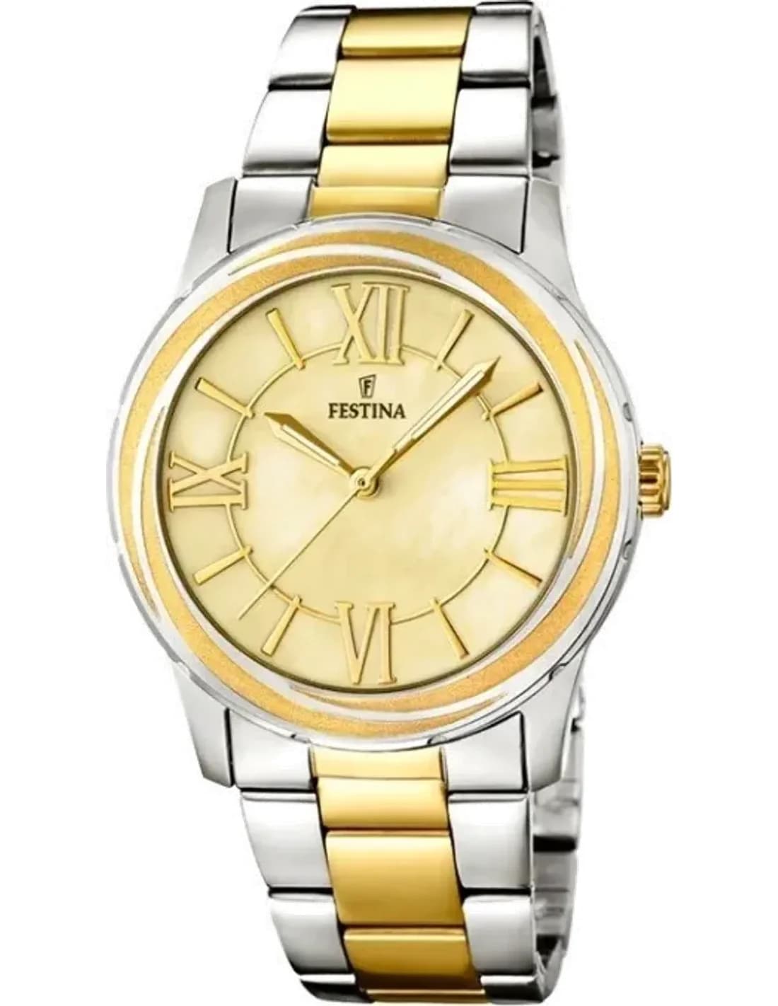 Montre Festina F16723/1 en Acier Bicolore et Cadran Doré