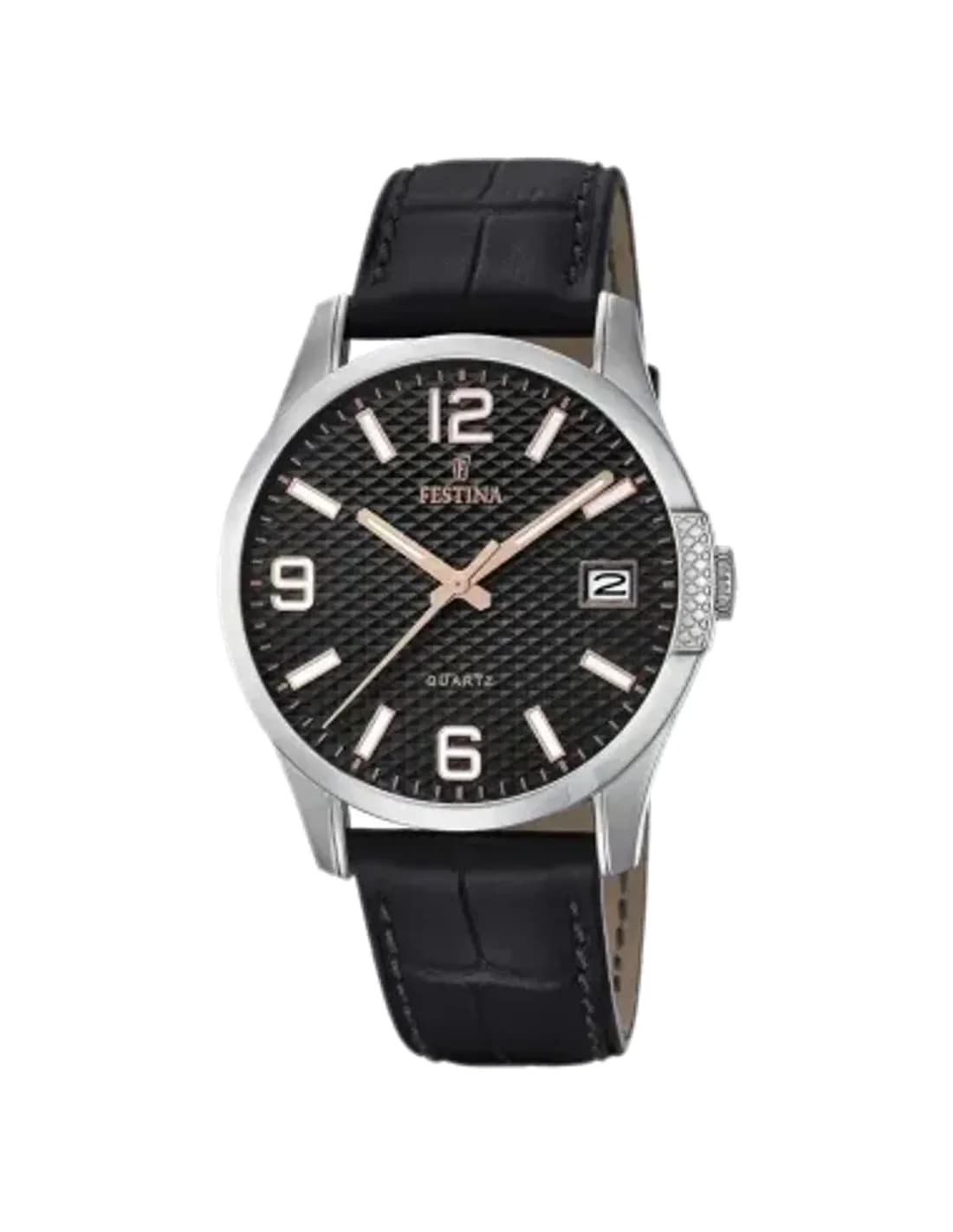 Montre Festina F16982/3 Cadran Noir et Bracelet Cuir