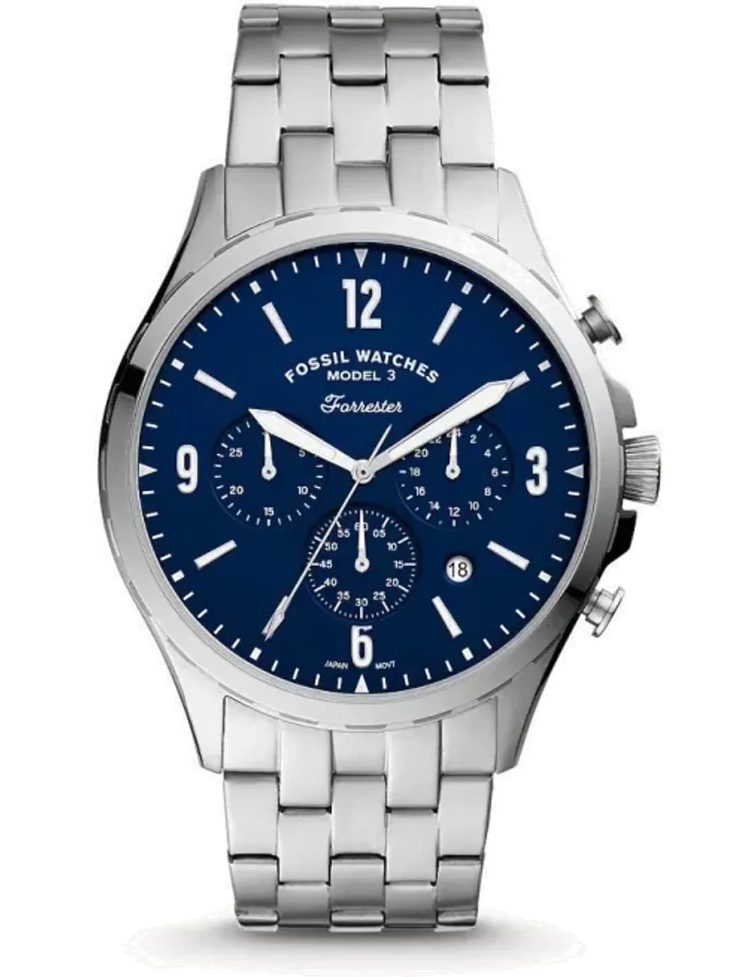 Montre Homme Fossil FS5605 Chronographe en Acier Argenté