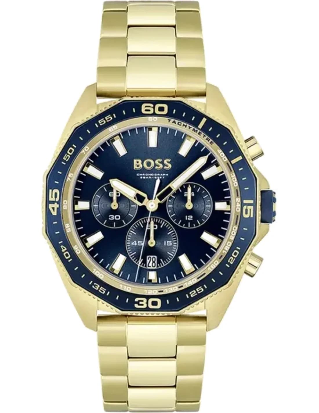Montre Hugo Boss Energy 1513973 bracelet en acier doré jaune