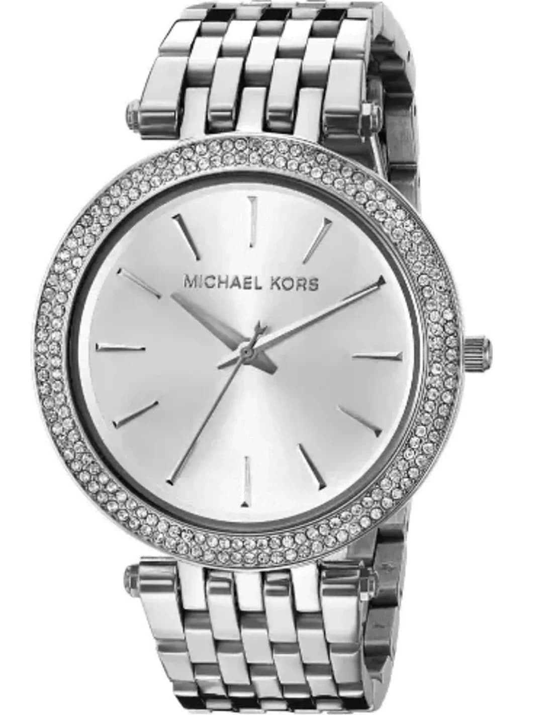 Montre Michael Kors MK3190 en acier doré avec lunette et cadran sertis de cristaux