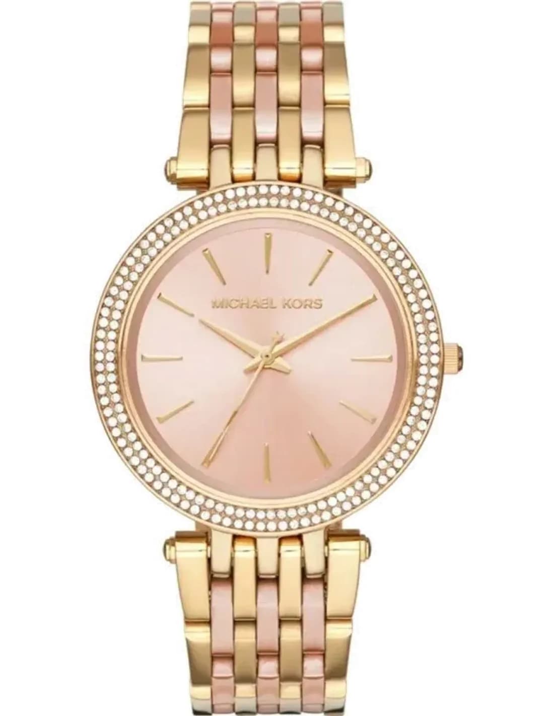 Montre Michael Kors Darci MK3507 pour Femme, Bracelet en Acier Doré Rose Élégant