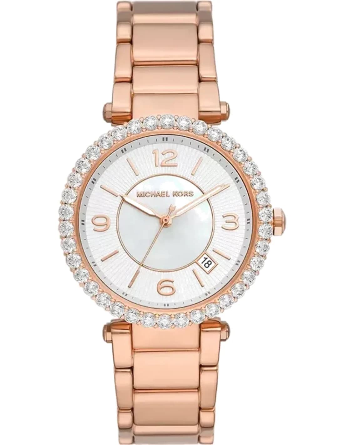 Montre Femme Michael Kors Parker MK4695 Cadran nacre bracelet acier inoxydable or rose