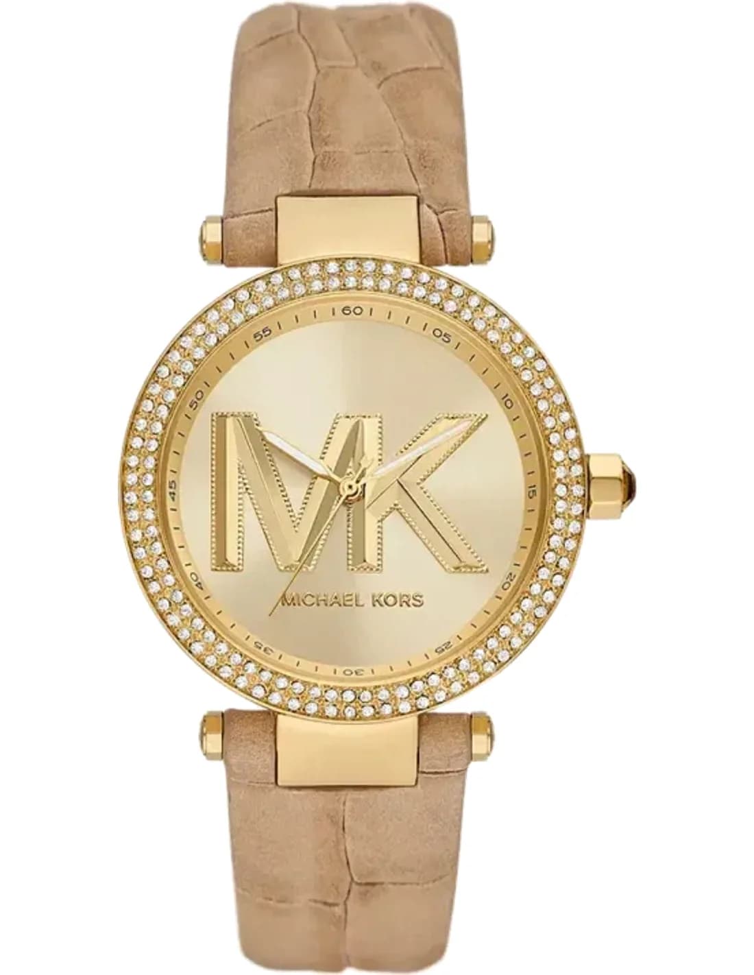 Montre Michael Kors Parker MK4725 en cuir structuré beige