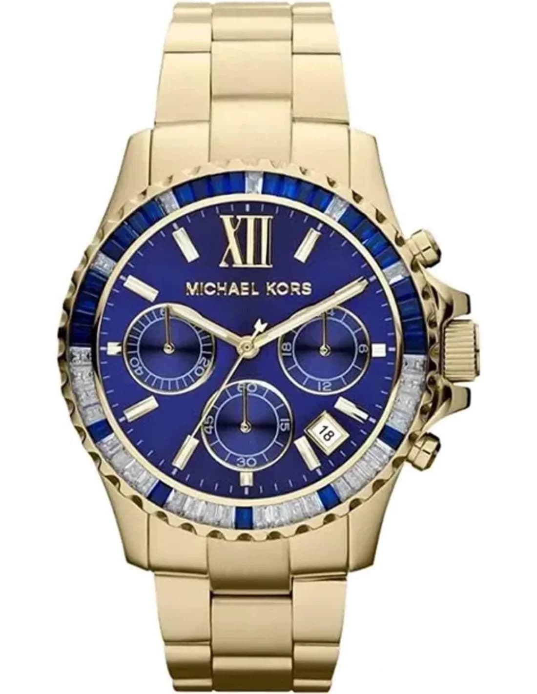 Montre Michael Kors MK5754 Everest Chronographe en Acier Doré et Pierres