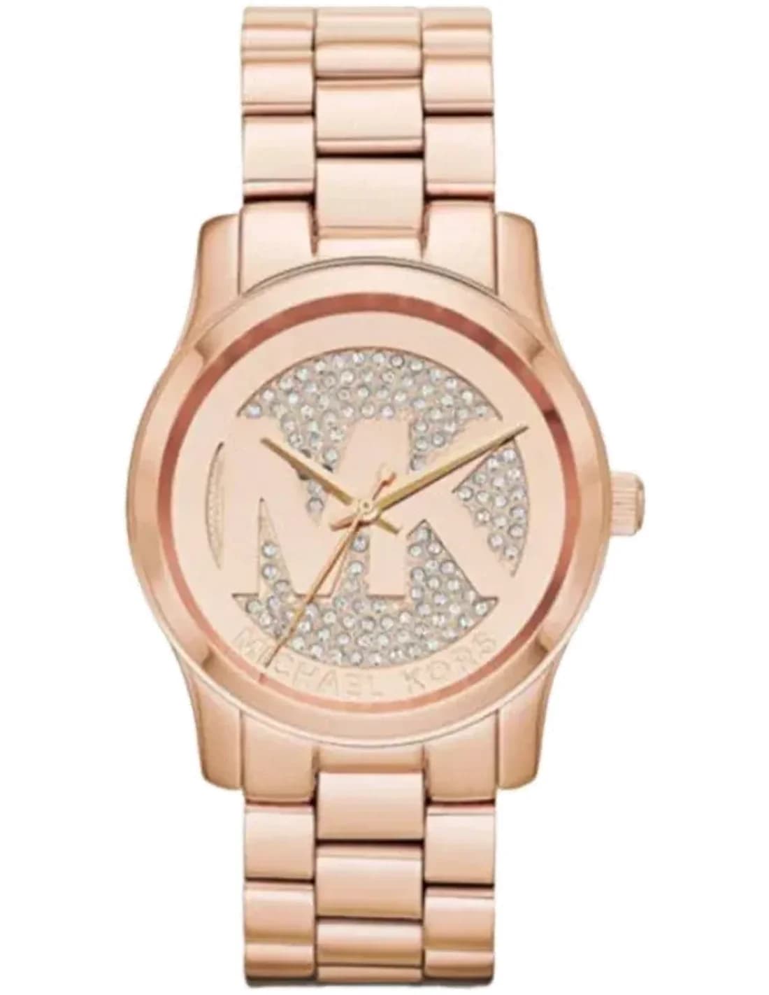 Montre Femme Michael Kors MK5853 Runway Or Rose avec Initiales MK