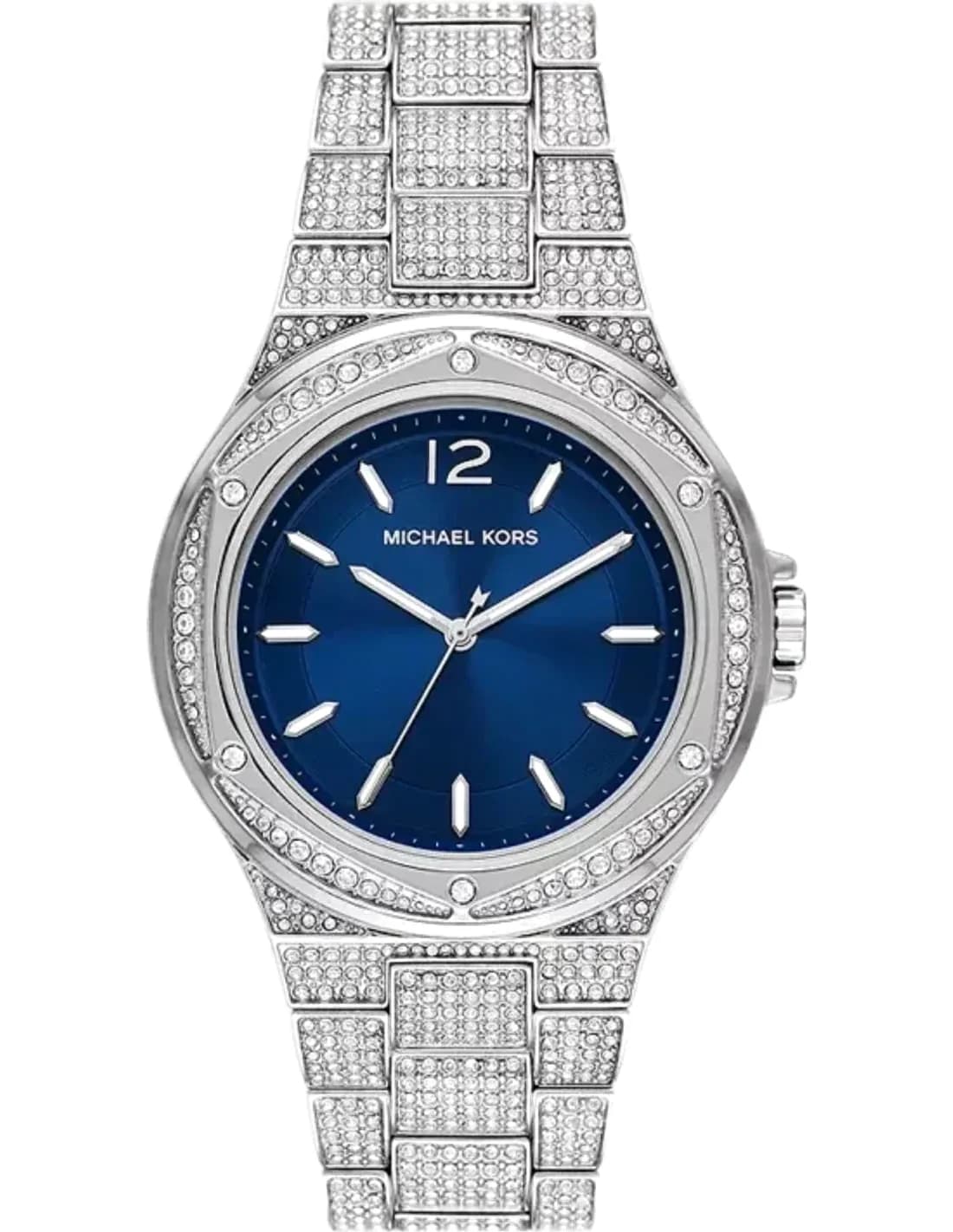 Montre femme Michael Kors MK6990 Lennox Cadran Bleu Pavé et Bracelet Cristaux