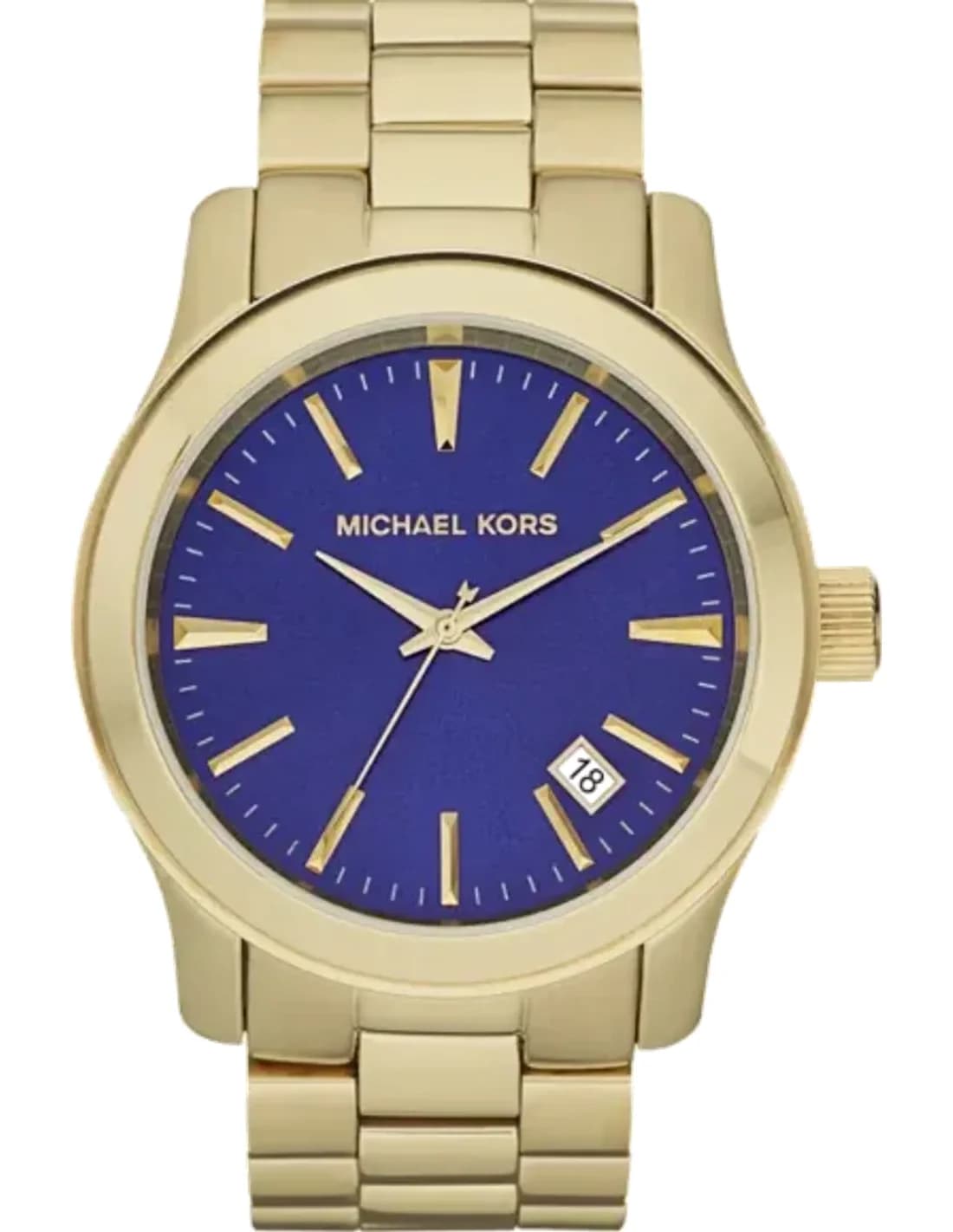 Montre Michael Kors MK7049 Runway en Acier Doré et Cadran Bleu