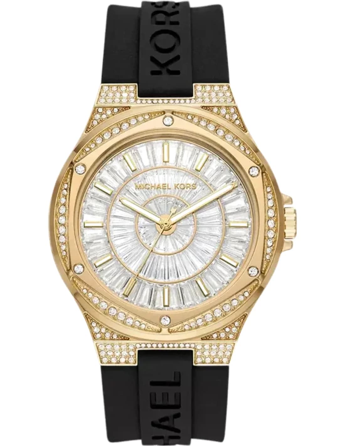 Montre Michael Kors MK7247 Lennox à Cadran Transparent et Bracelet Silicone Noir