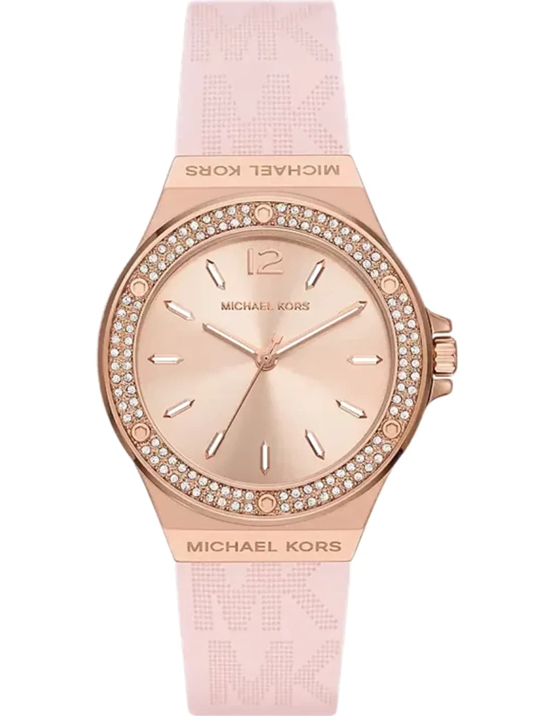 Montre Michael Kors MK7282 Lennox cadran or rose bracelet en silicone rose