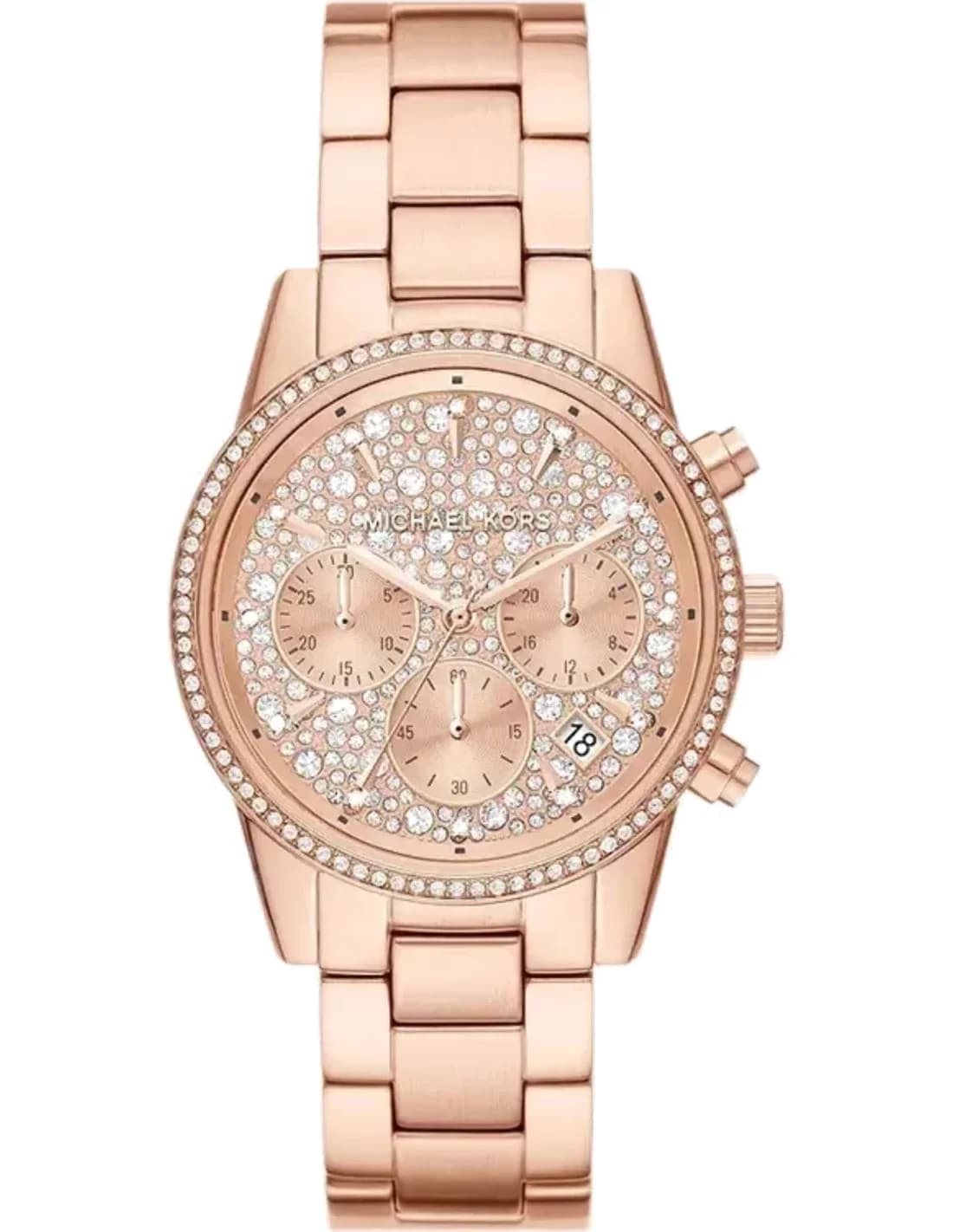 Montre femme Michael Kors Ritz MK7302 chronographe pavé de cristaux