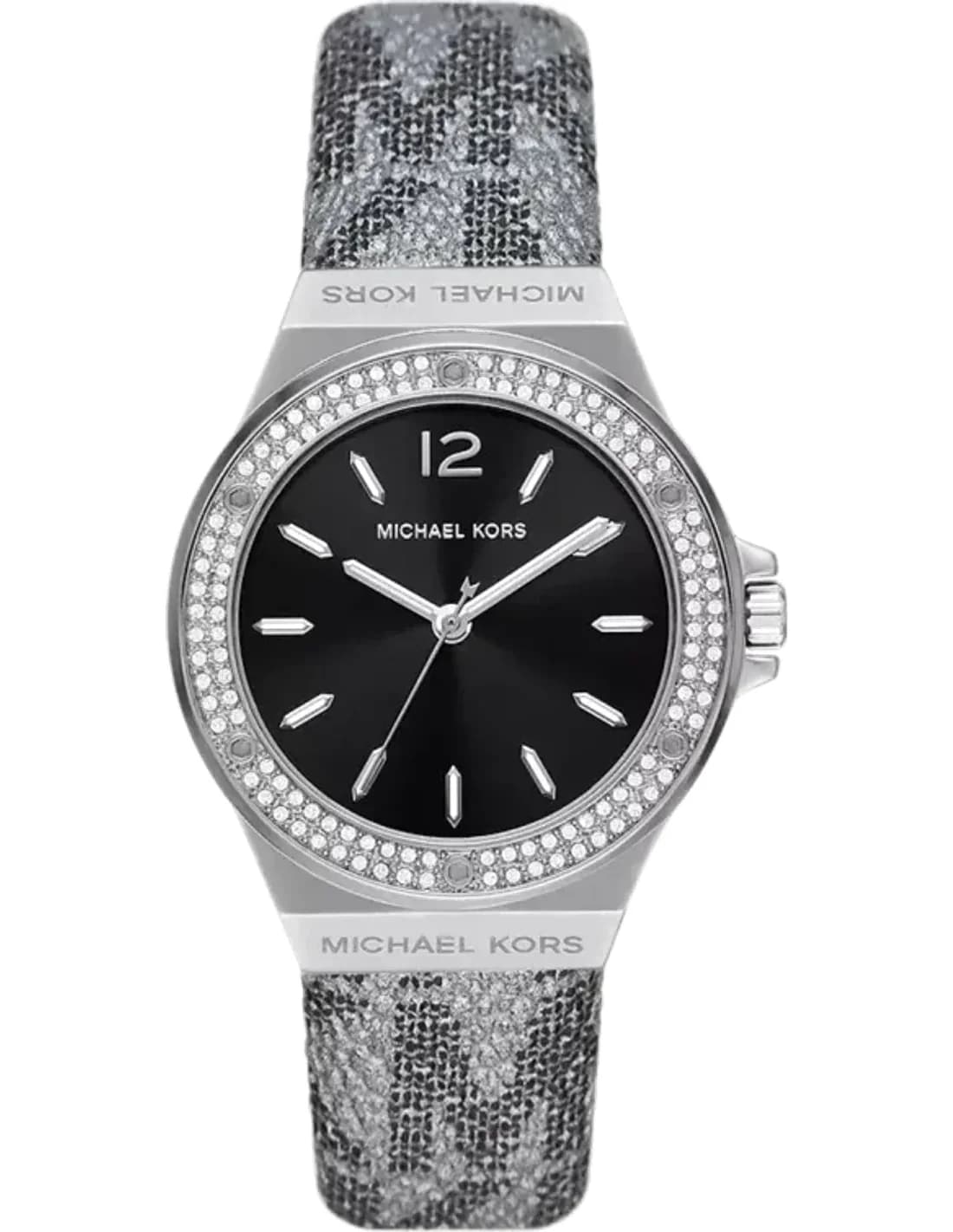 Montre Michael Kors Lennox MK7309 bracelet imprimé MK en cuir