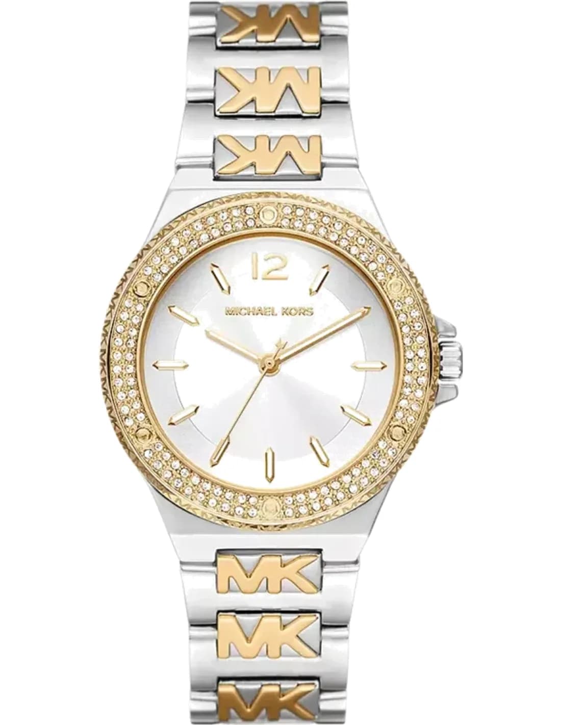 Montre femme Michael Kors Lennox MK7338 bracelet bicolore gravé MK