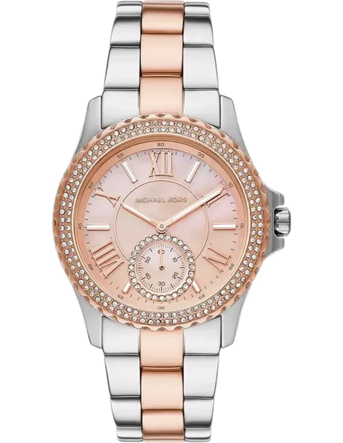 Montre Michael Kors Everest MK7402 cadran doré rose bracelet en acier inoxydable bicolore