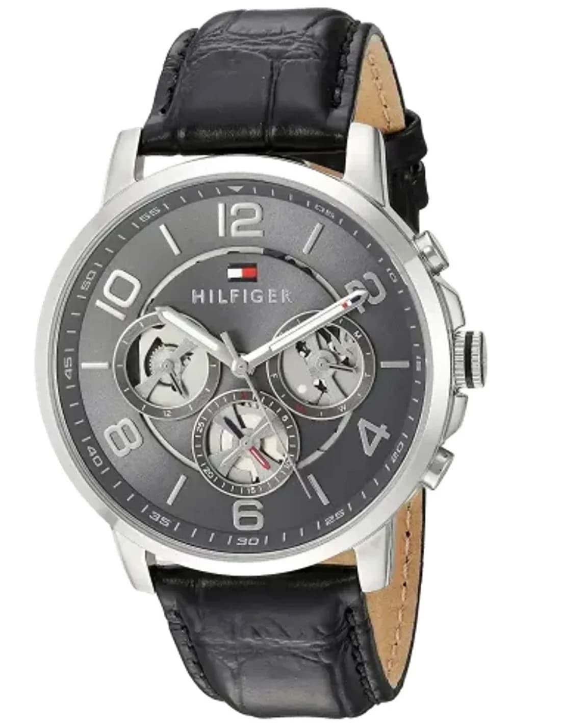 Montre Homme Tommy Hilfiger 1791289 Keagan Chronographe Cuir Noir