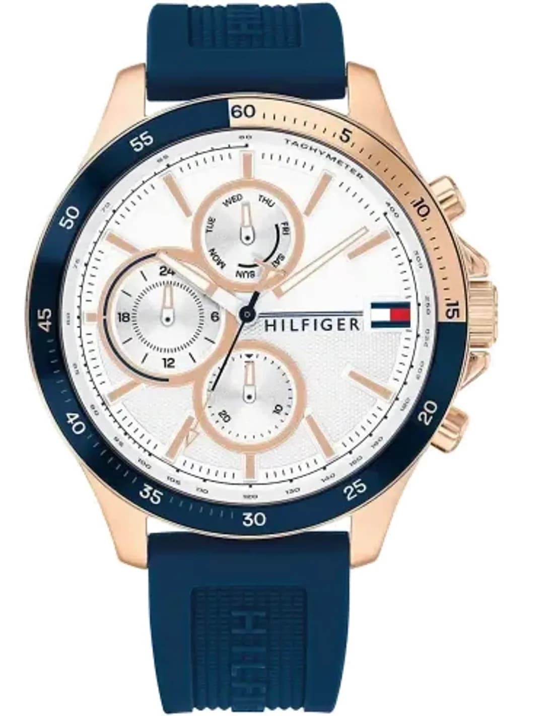 Montre Homme Tommy Hilfiger 1791778 Bank en silicone bleu
