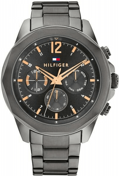 Montre Tommy Hilfiger Lars 1792061 en acier gris avec cadran texturé