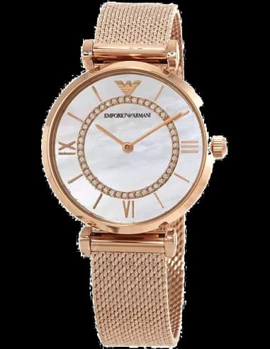 Montre Emporio Armani AR11320 Gianni T-Bar Bracelet Cuir Bleu