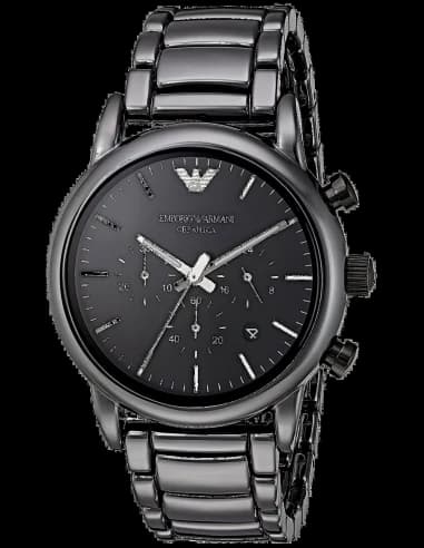 Montre Emporio Armani AR1507 en Céramique Noire avec Dateur
