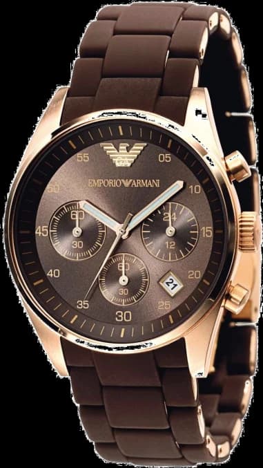 Montre Emporio Armani AR5891 Bracelet Silicone Chocolat