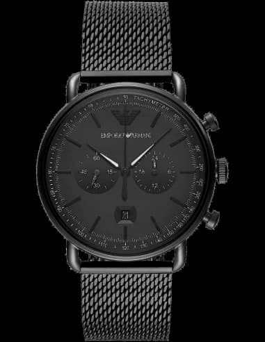 Montre Emporio Armani Aviator AR11264 Chronographe en maille milanaise
