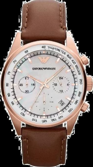 Montre Femme Emporio Armani Sportivo AR5996 Bracelet en cuir marron