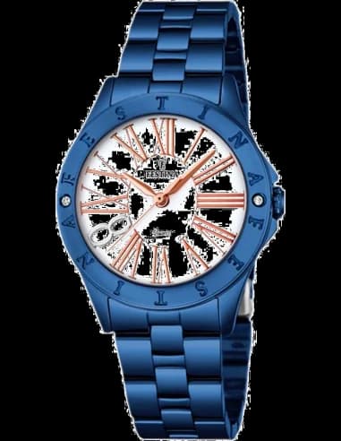 Montre Femme Festina F16927/1 en Acier avec Cadran Bleu