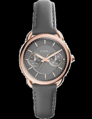 Montre Femme Fossil ES3913 Tailor avec bracelet en cuir gris