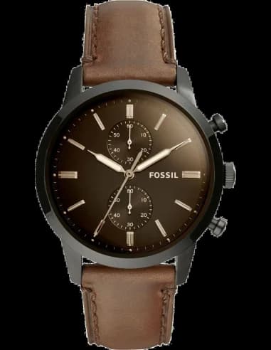 Montre Homme Fossil FS5437 Townsman Bracelet Cuir Marron