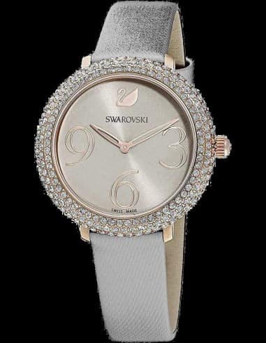 Montre Femme Swarovski 5484067 Crystal Frost à Bracelet en Cuir Gris