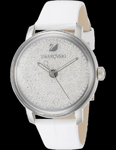 Montre Femme Swarovski Crystalline 5295383 bracelet cuir blanc