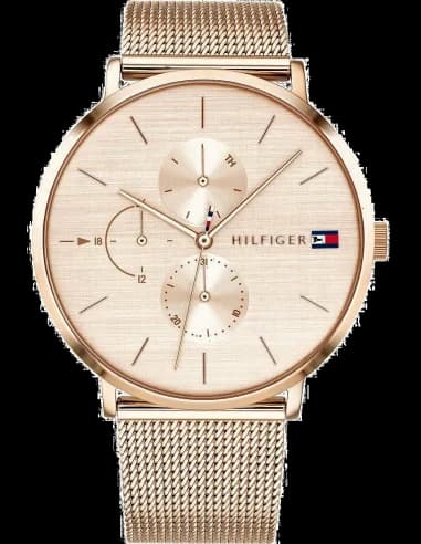 Montre Tommy Hilfiger 1781944 Jenna en maille milanaise or rose